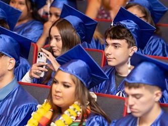 various students in rows