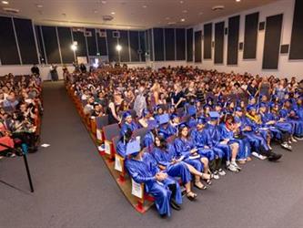 shot of 2024 grad class seated