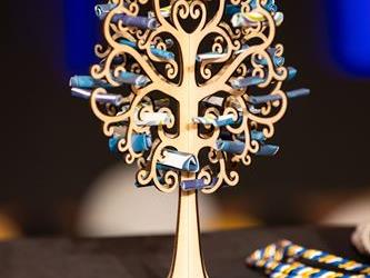shot of grad prop on table