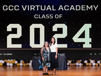 gcc virtual academy staff on stage